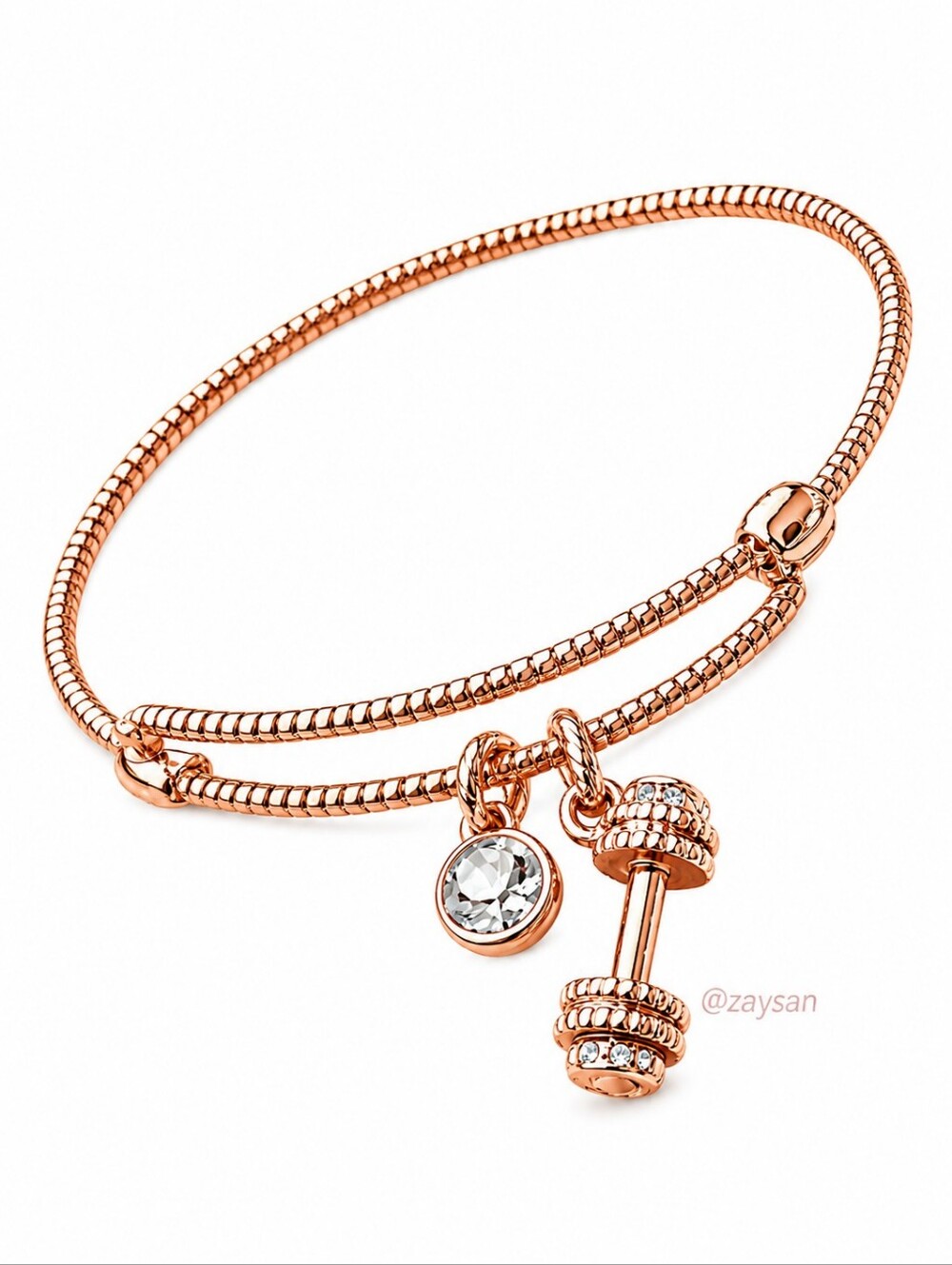 Pick 1! NIB Rose Gold Charm Bangle Bracelet - Bee 🐝 or Bar Charm - Picture 7 of 8